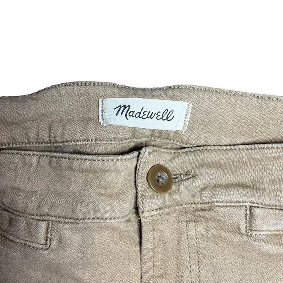 Madewell Women's Emmett Wide-Leg Crop Pant: Welt Pocket Edition Drill Khaki 33 - Picture 10 of 11
